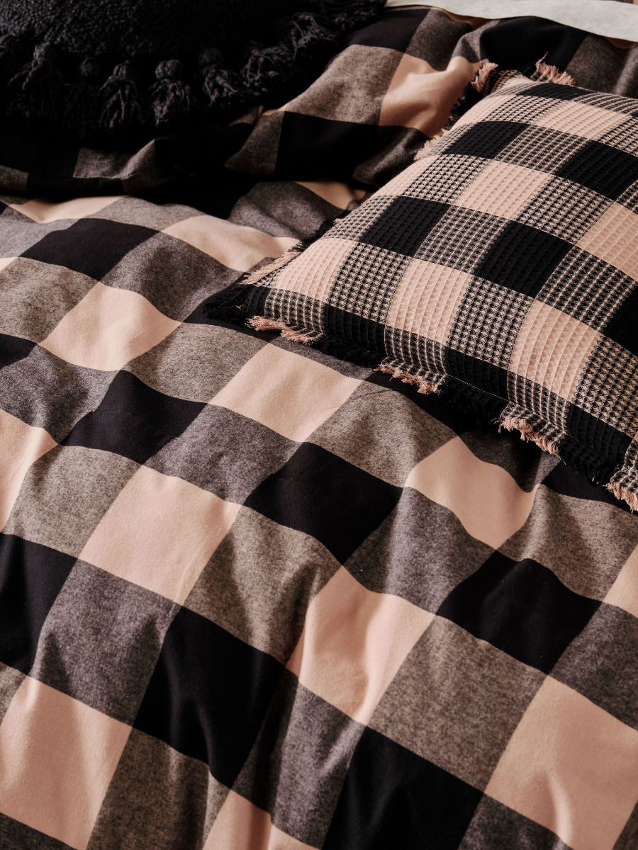 LINEN HOUSE WREN CAVIAR QUILT COVER SET Linen House