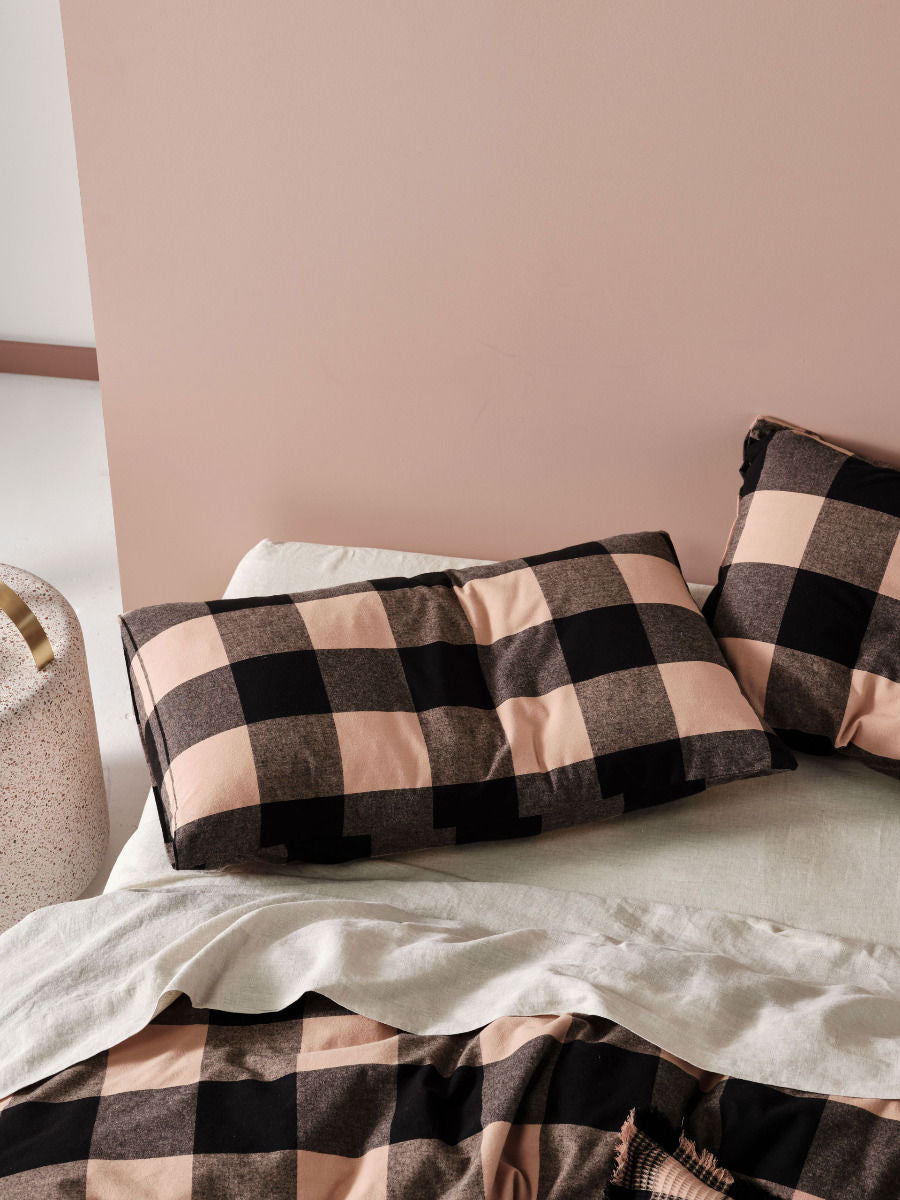 LINEN HOUSE WREN CAVIAR QUILT COVER SET Linen House