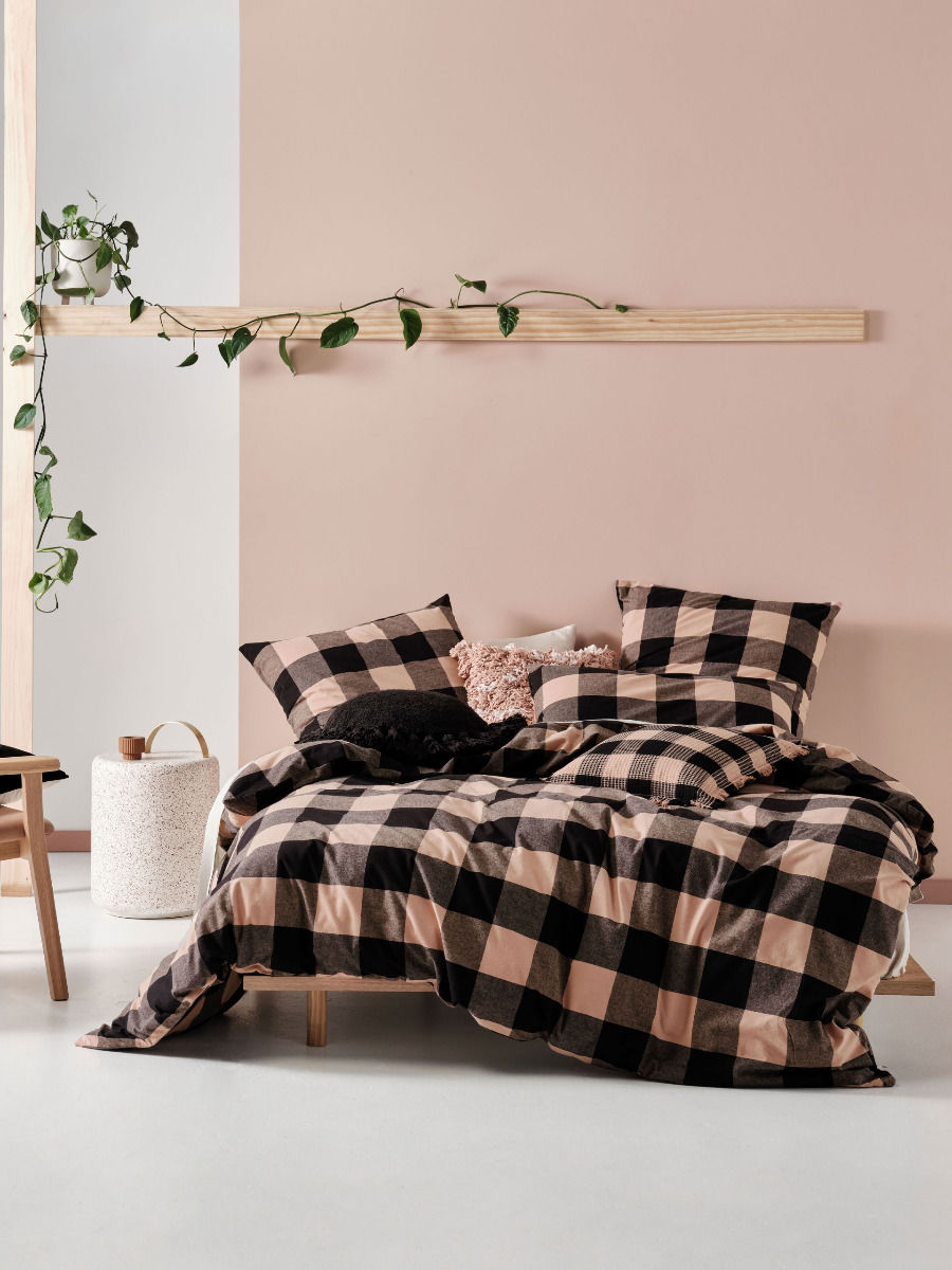 LINEN HOUSE WREN CAVIAR QUILT COVER SET Linen House