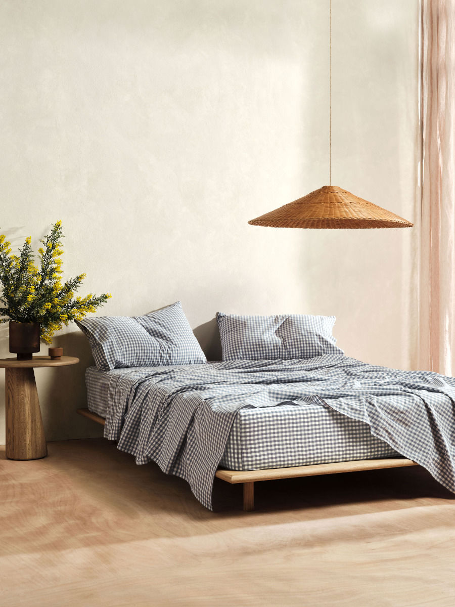 LINEN HOUSE SPRINGSTEEN BLUE SHEET SET Linen House