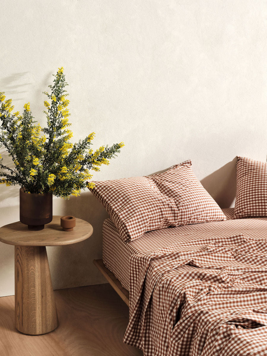 LINEN HOUSE SPRINGSTEEN CINNAMON SHEET SET Linen House