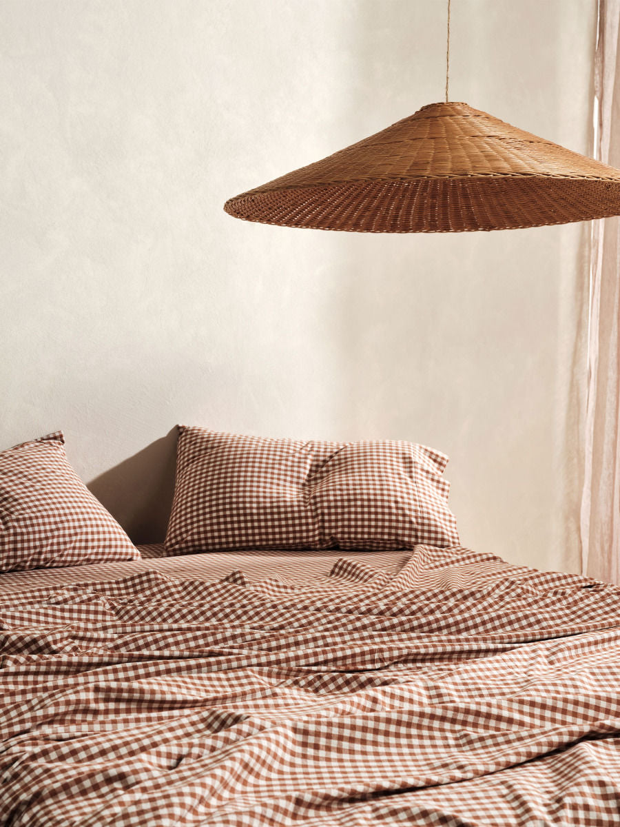 LINEN HOUSE SPRINGSTEEN CINNAMON SHEET SET Linen House