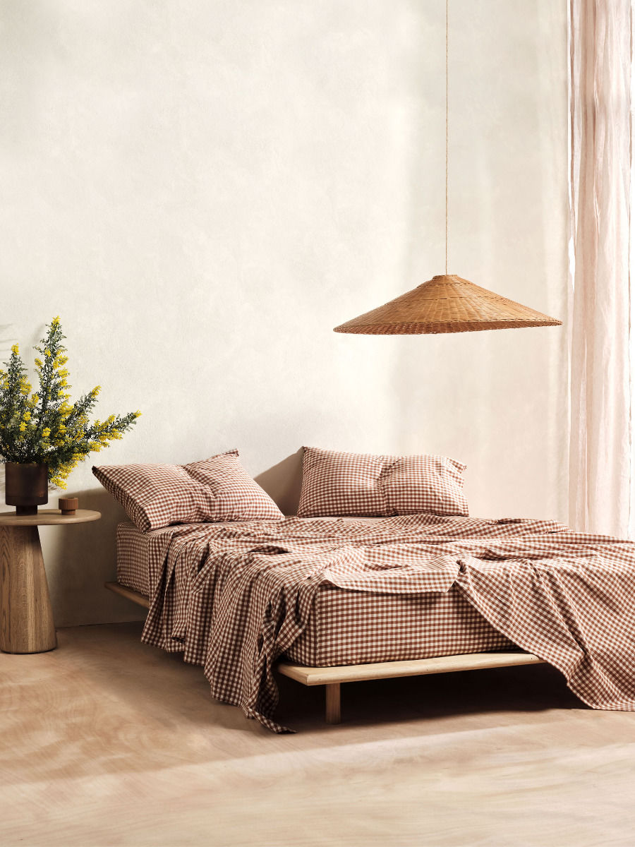 LINEN HOUSE SPRINGSTEEN CINNAMON SHEET SET Linen House