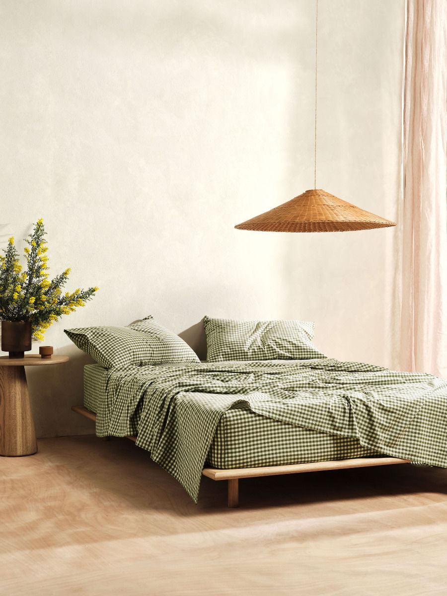 LINEN HOUSE SPRINGSTEEN MOSS SHEET SET Linen House