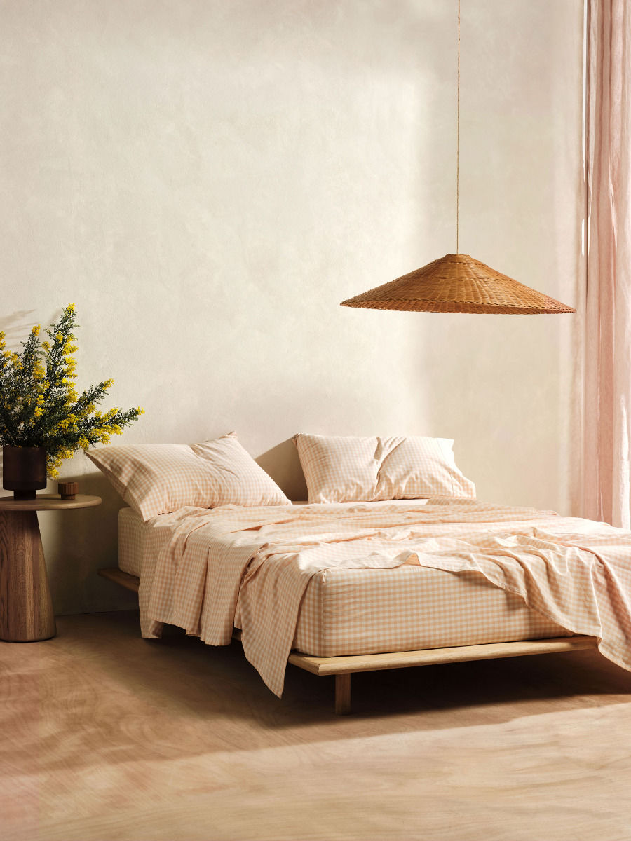 LINEN HOUSE SPRINGSTEEN PEACH SHEET SET Linen House