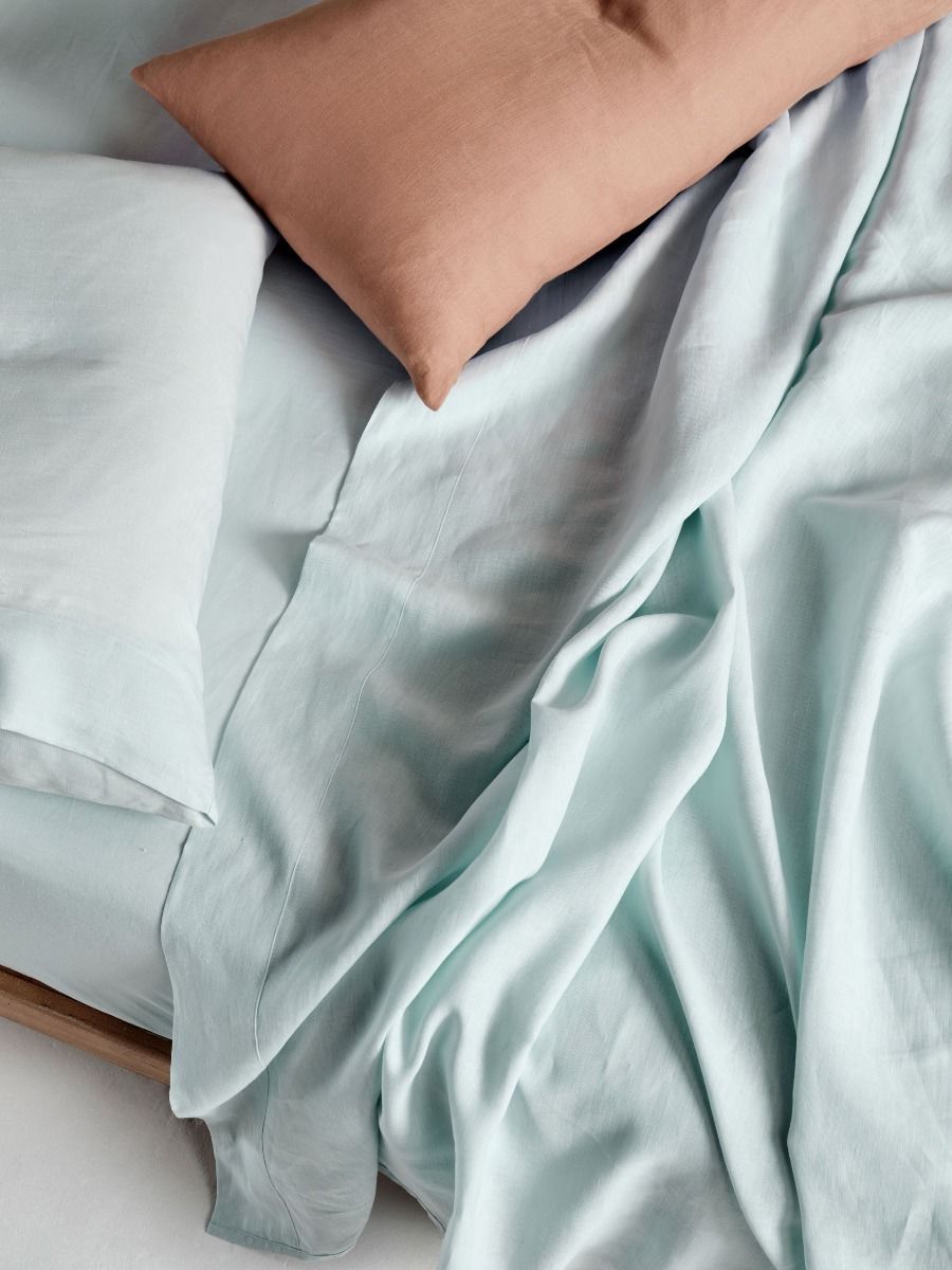 LINEN HOUSE PURE LINEN SKY SHEET SET Linen House
