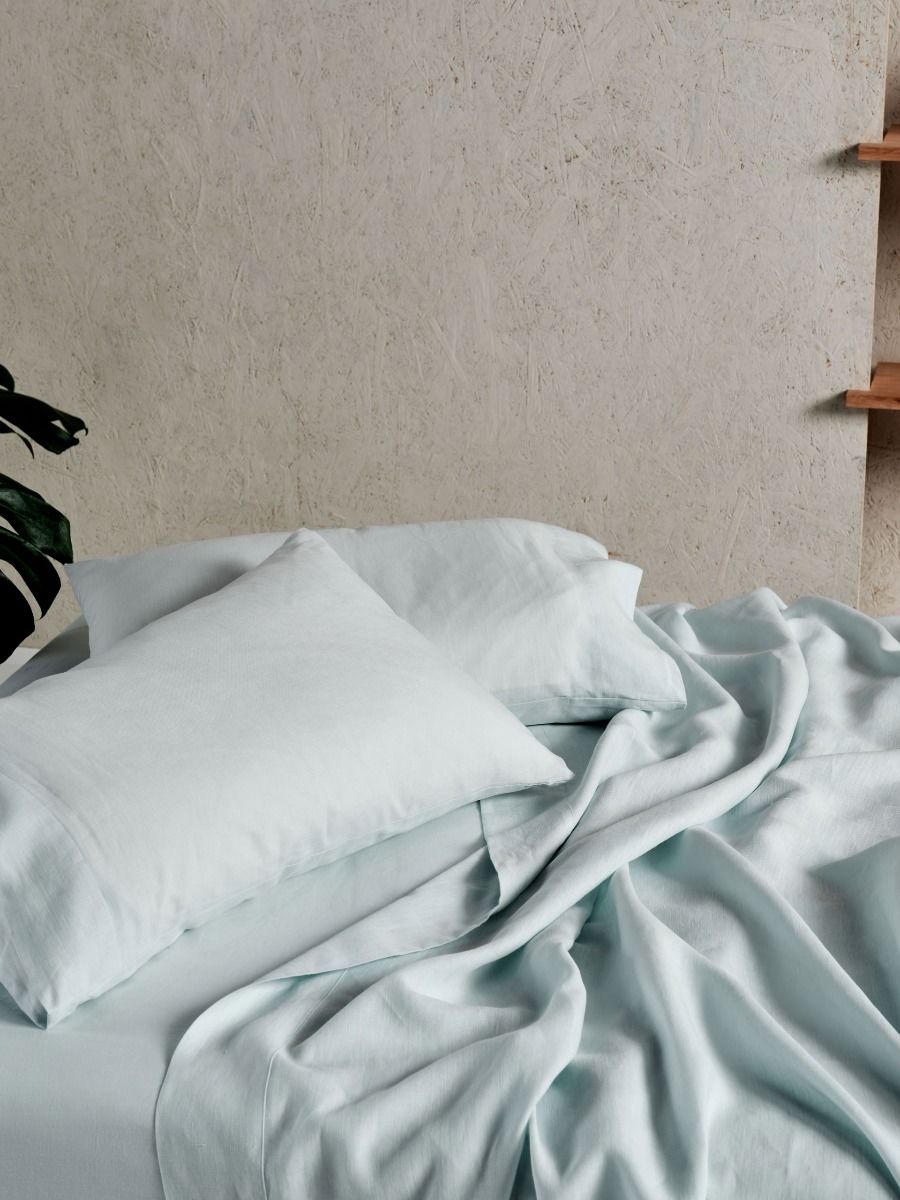 LINEN HOUSE PURE LINEN SKY SHEET SET Linen House