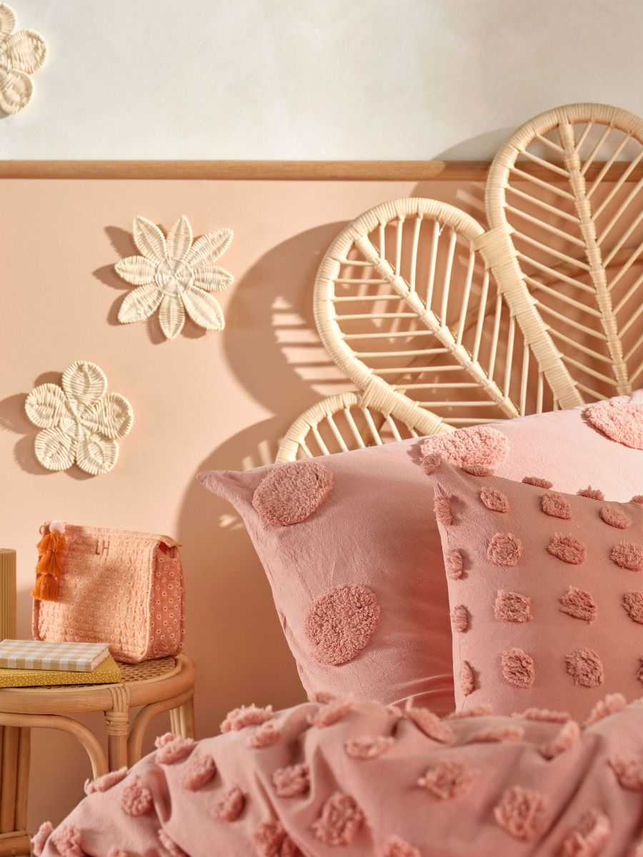 LINEN HOUSE HAZE ROSETTE QUILT COVER SET Linen House