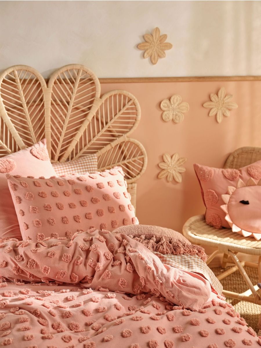 LINEN HOUSE HAZE ROSETTE QUILT COVER SET Linen House