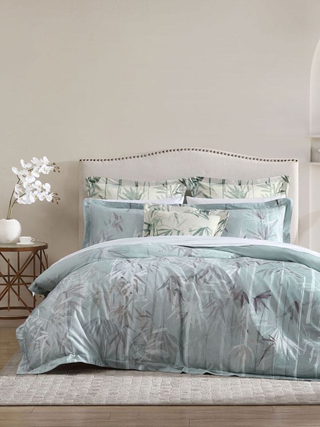 Linen House Quilt Cover GRACE BY LINEN HOUSE BAMBOO FLORETTE QUILT COVER SET