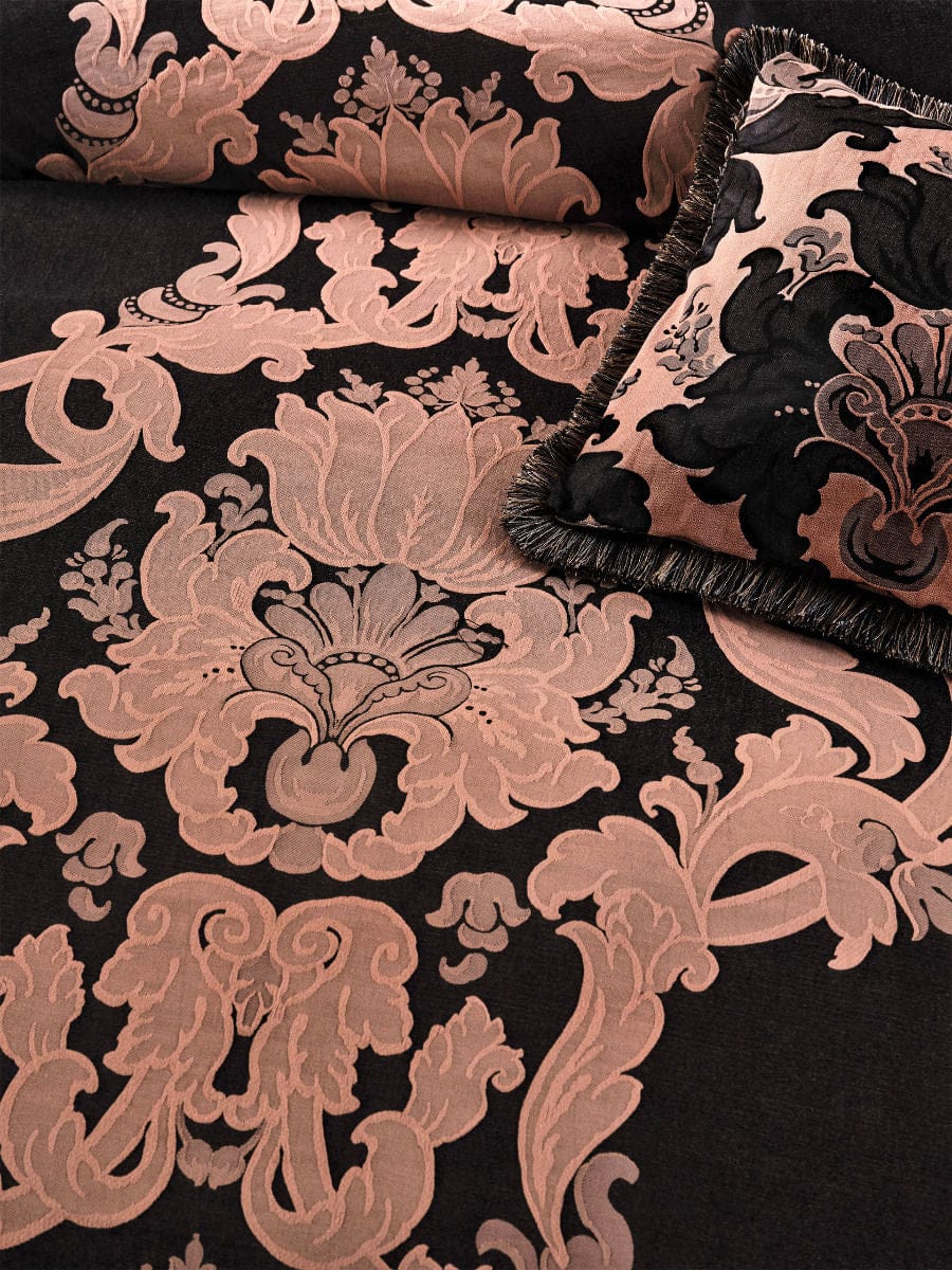 Linen House Quilt Cover GRACE BY LINEN HOUSE DIONISIA BLACK QUILT COVER SET