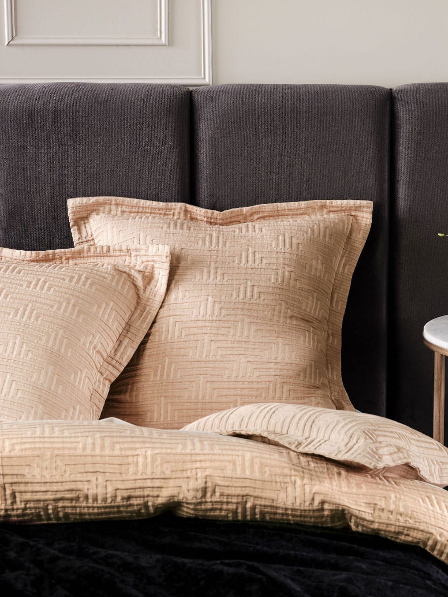 Linen House Quilt Cover GRACE BY LINEN WINSTON GOLD QUILT COVER SET