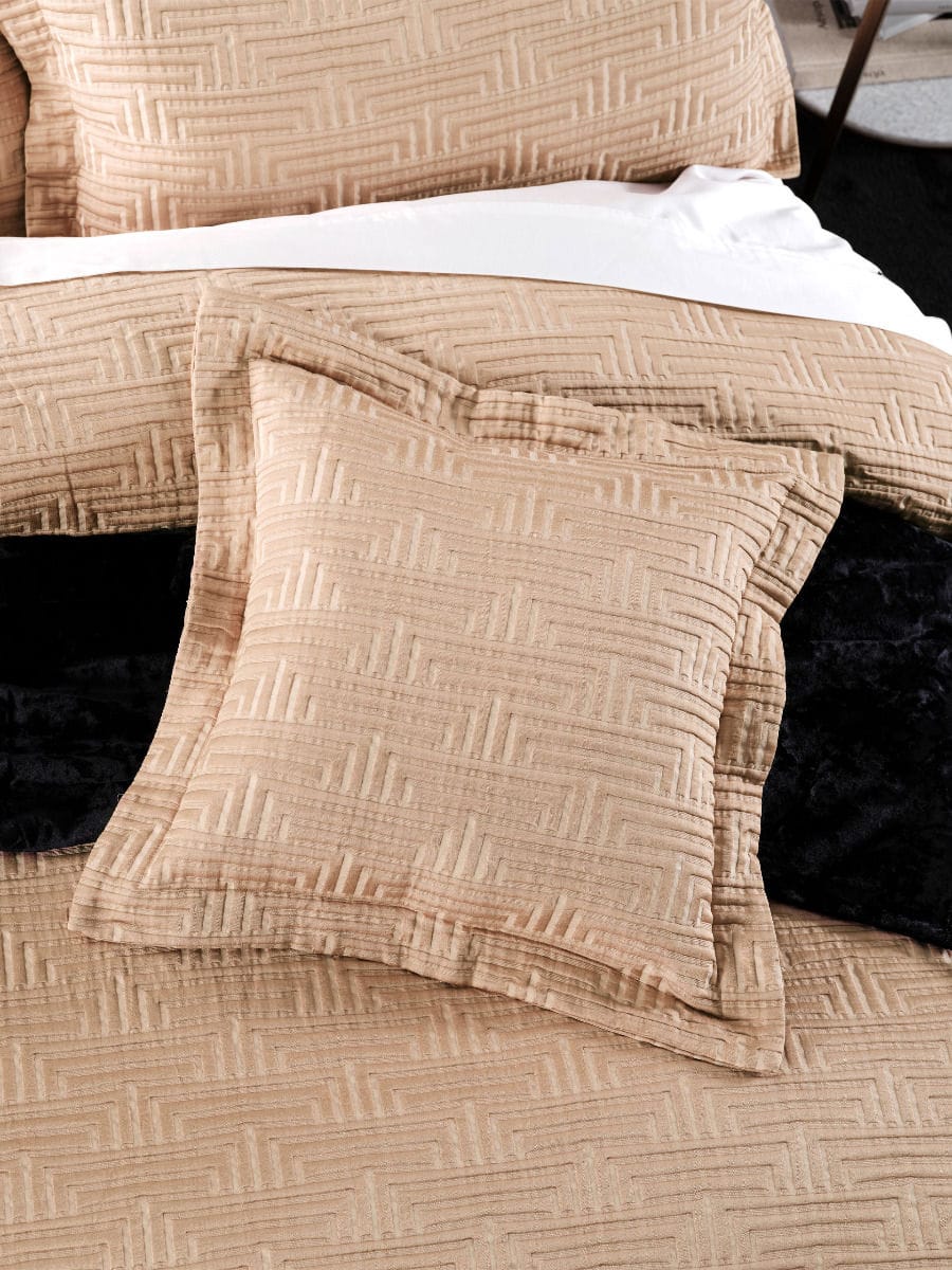 Linen House Quilt Cover GRACE BY LINEN WINSTON GOLD QUILT COVER SET