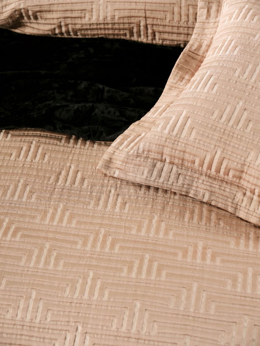 Linen House Quilt Cover GRACE BY LINEN WINSTON GOLD QUILT COVER SET