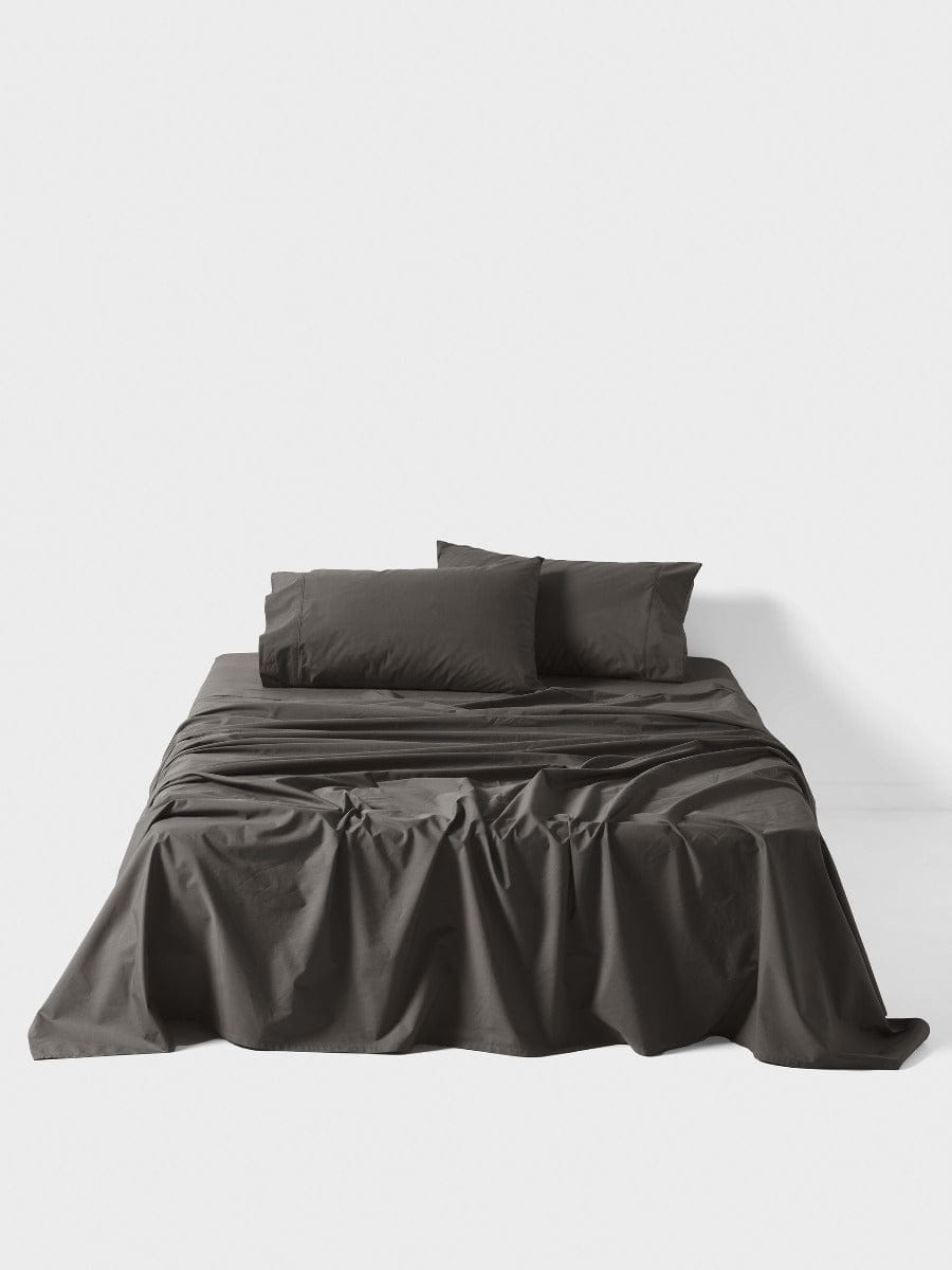 Linen House Bed Sheets LINEN HOUSE 1000TC COTTON SATEEN SHEET SET - CHARCOAL