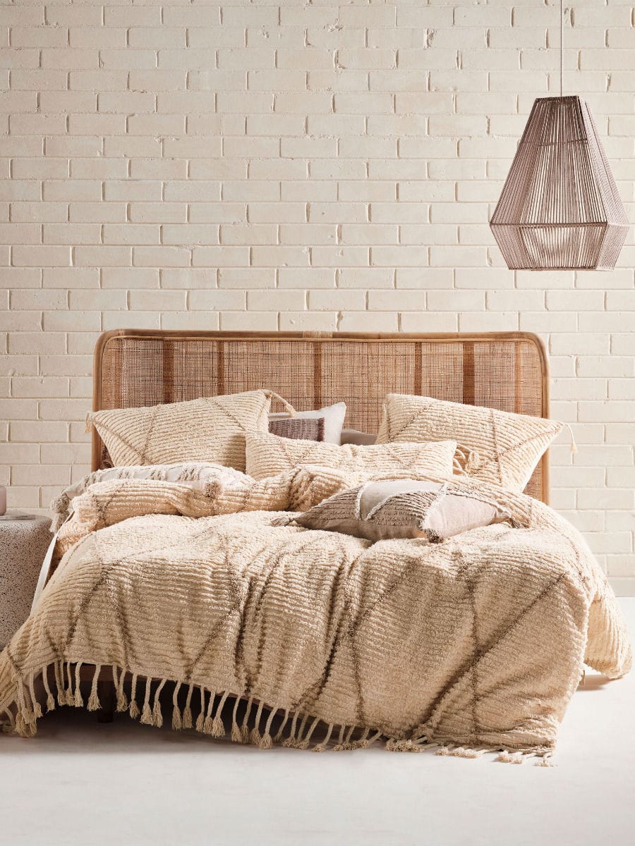 Linen House Quilt Cover LINEN HOUSE ASHA SAND QUILT COVER SET