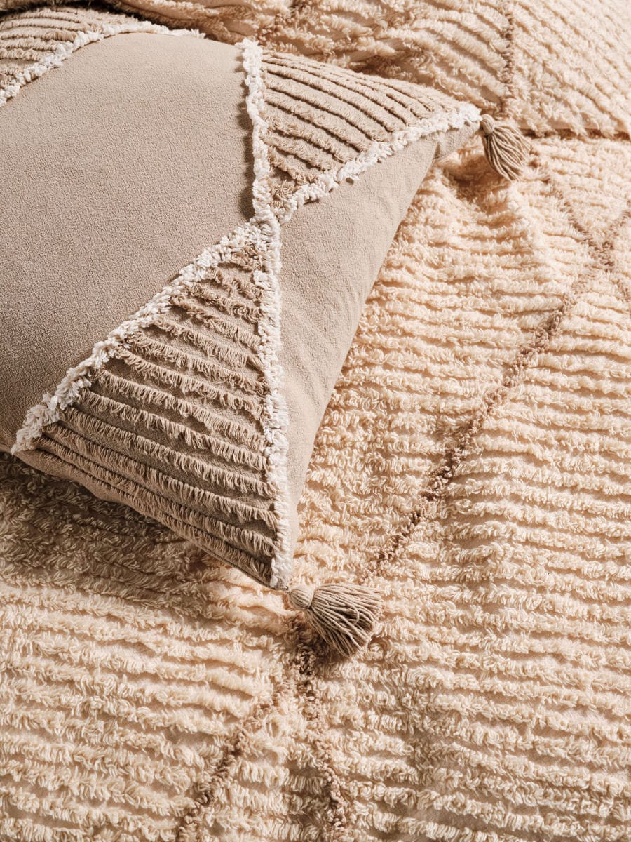 Linen House Quilt Cover LINEN HOUSE ASHA SAND QUILT COVER SET