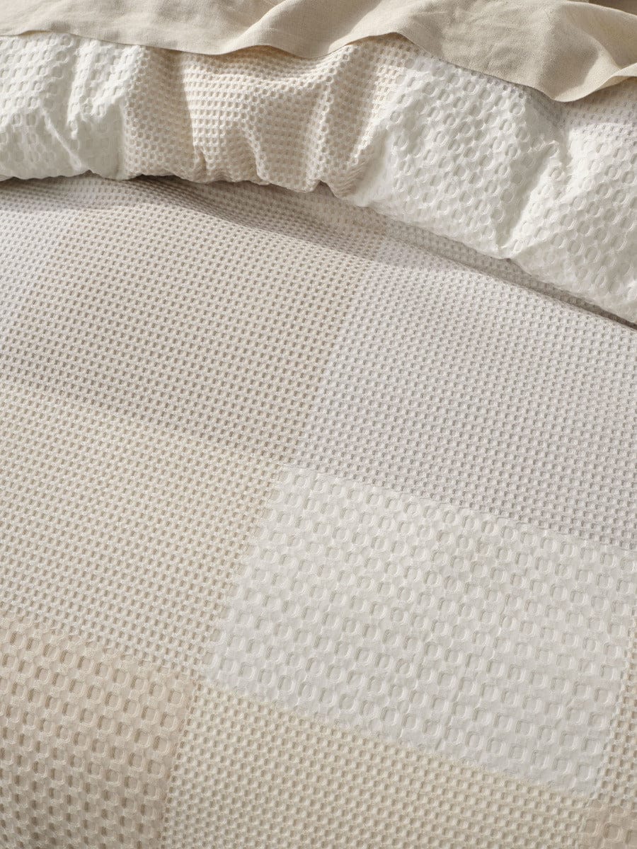 Linen House Quilt Cover LINEN HOUSE BALEARES NATURAL QUILT COVER SET