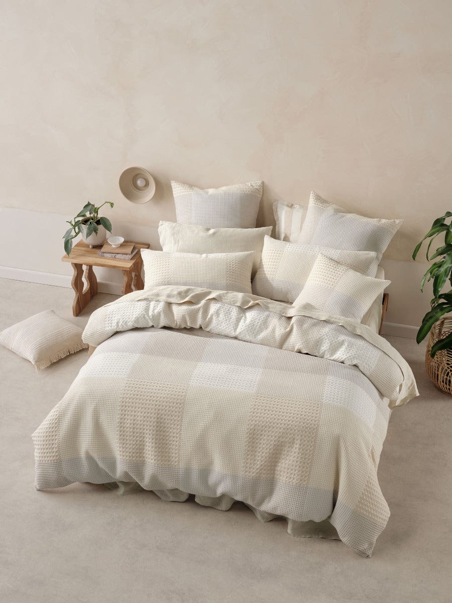 Linen House Quilt Cover LINEN HOUSE BALEARES NATURAL QUILT COVER SET