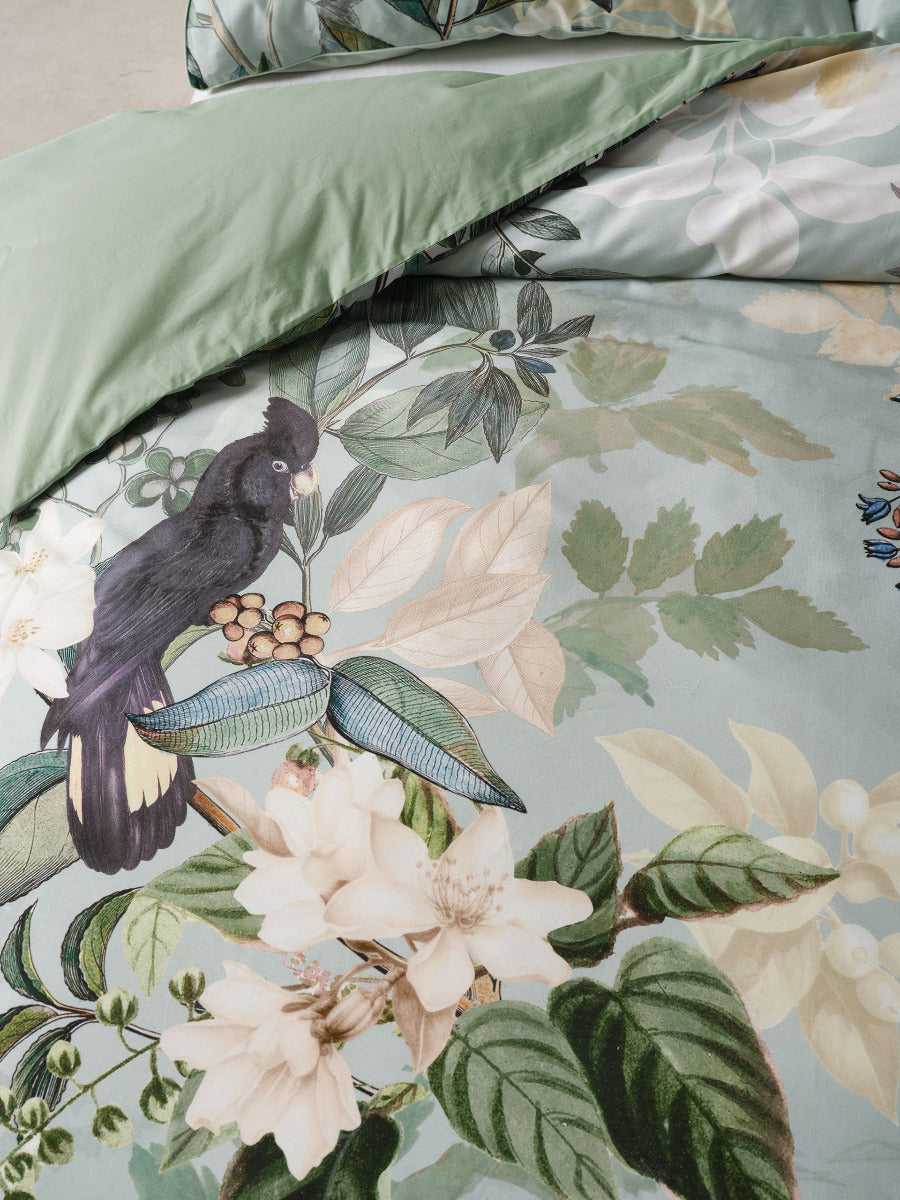 Linen House Quilt Cover LINEN HOUSE BLAIR | JADE QUILT COVER