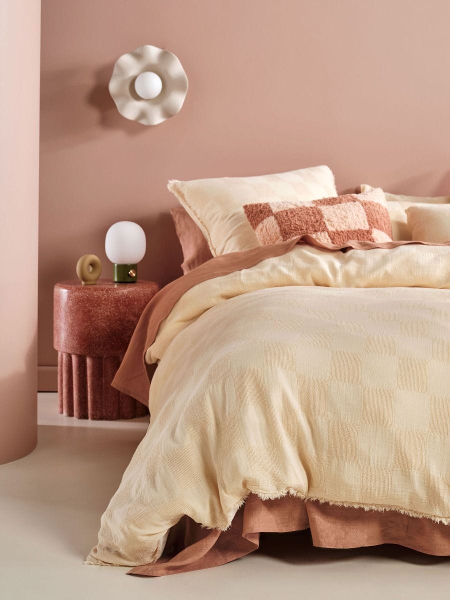 Linen House Quilt Cover LINEN HOUSE CAPRI PALE PEACH QUILT COVER SET