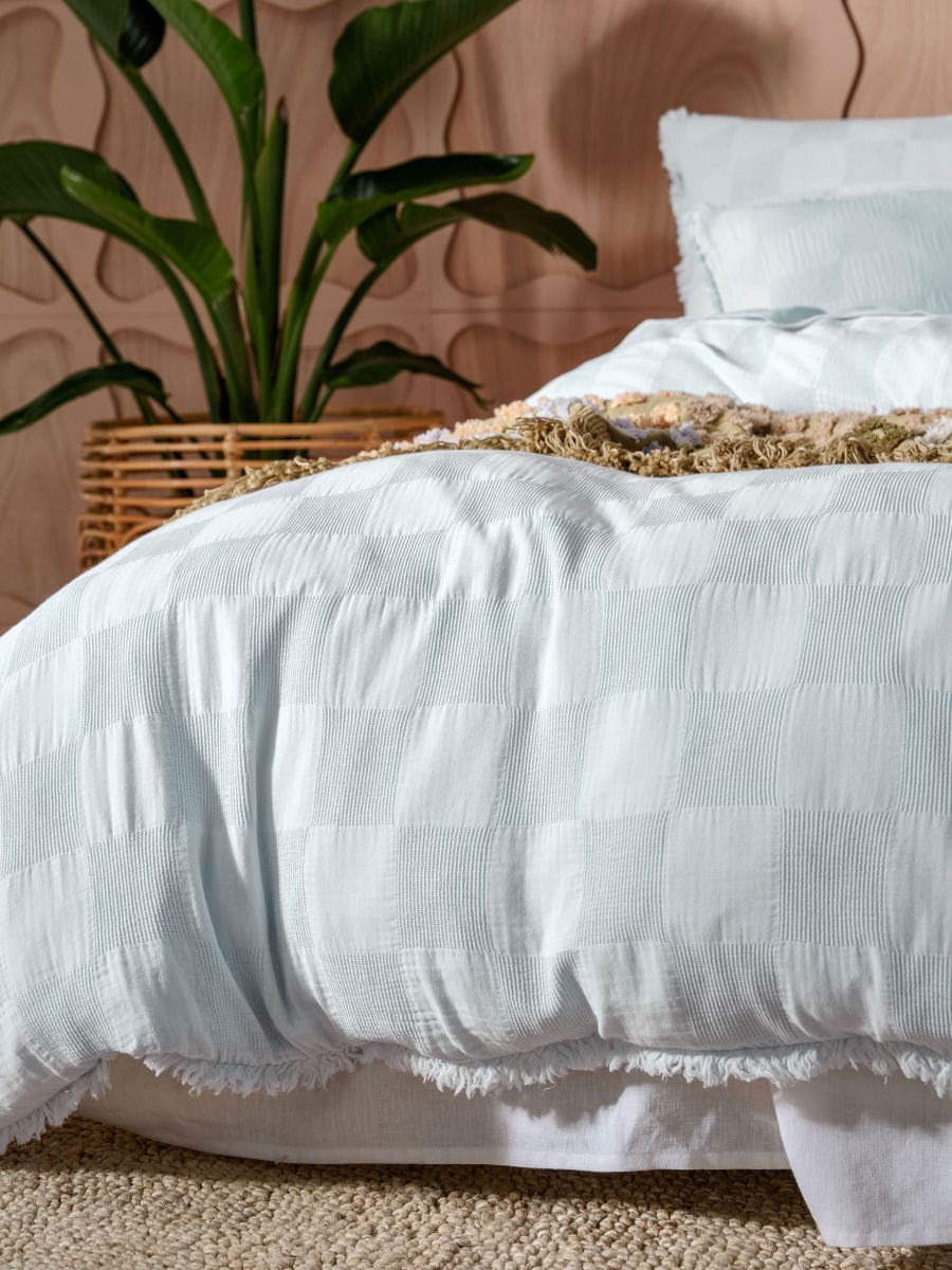 Linen House Quilt Cover LINEN HOUSE CAPRI SKY QUILT COVER SET