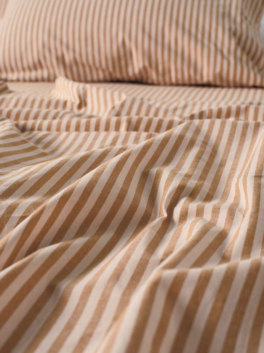 Linen House Bed Sheets LINEN HOUSE CLASSIC STRIPE | NUTMEG SHEET SET