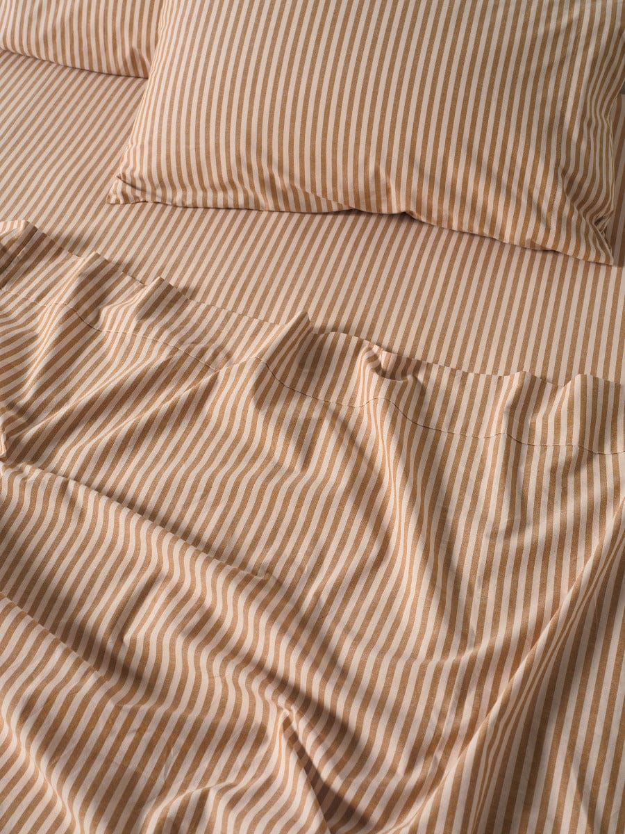 Linen House Bed Sheets LINEN HOUSE CLASSIC STRIPE | NUTMEG SHEET SET