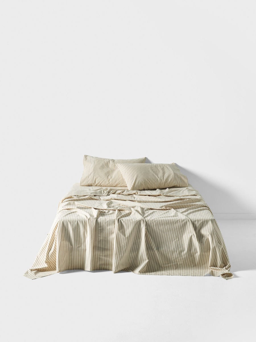 Linen House Quilt Cover LINEN HOUSE CLASSIC STRIPE QUILT COVER SET - PEBBLE