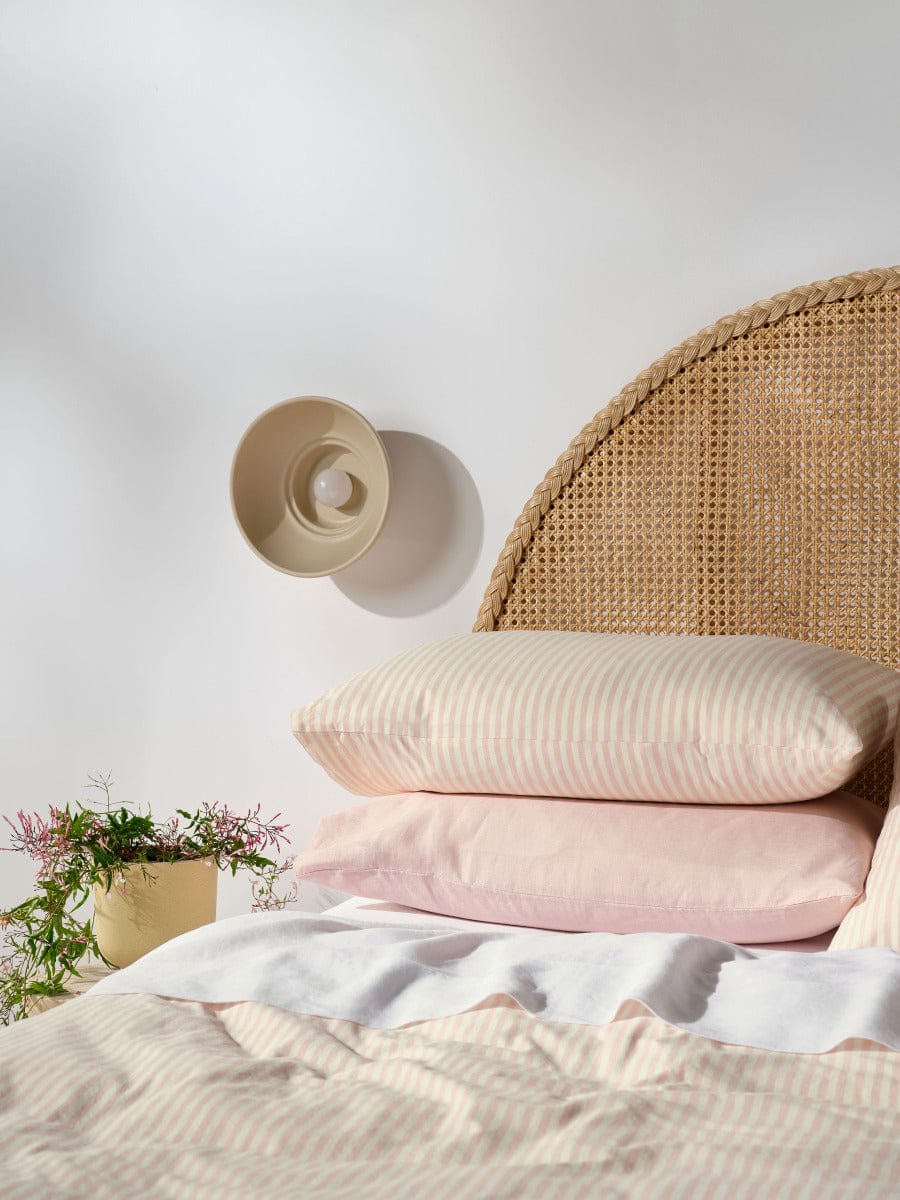 Linen House Quilt Cover LINEN HOUSE CLASSIC STRIPE QUILT COVER SET - ROSE