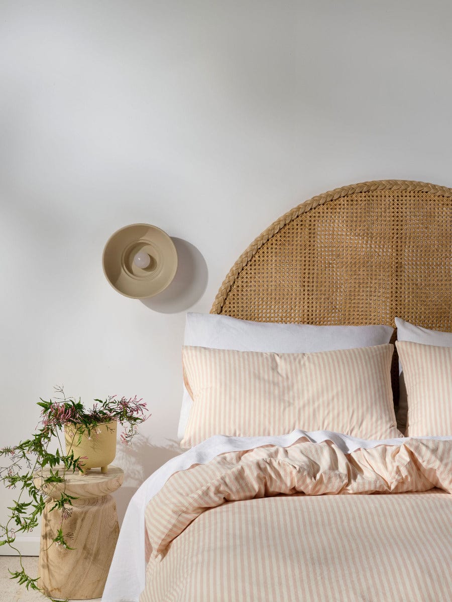 Linen House Quilt Cover LINEN HOUSE CLASSIC STRIPE QUILT COVER SET - ROSE