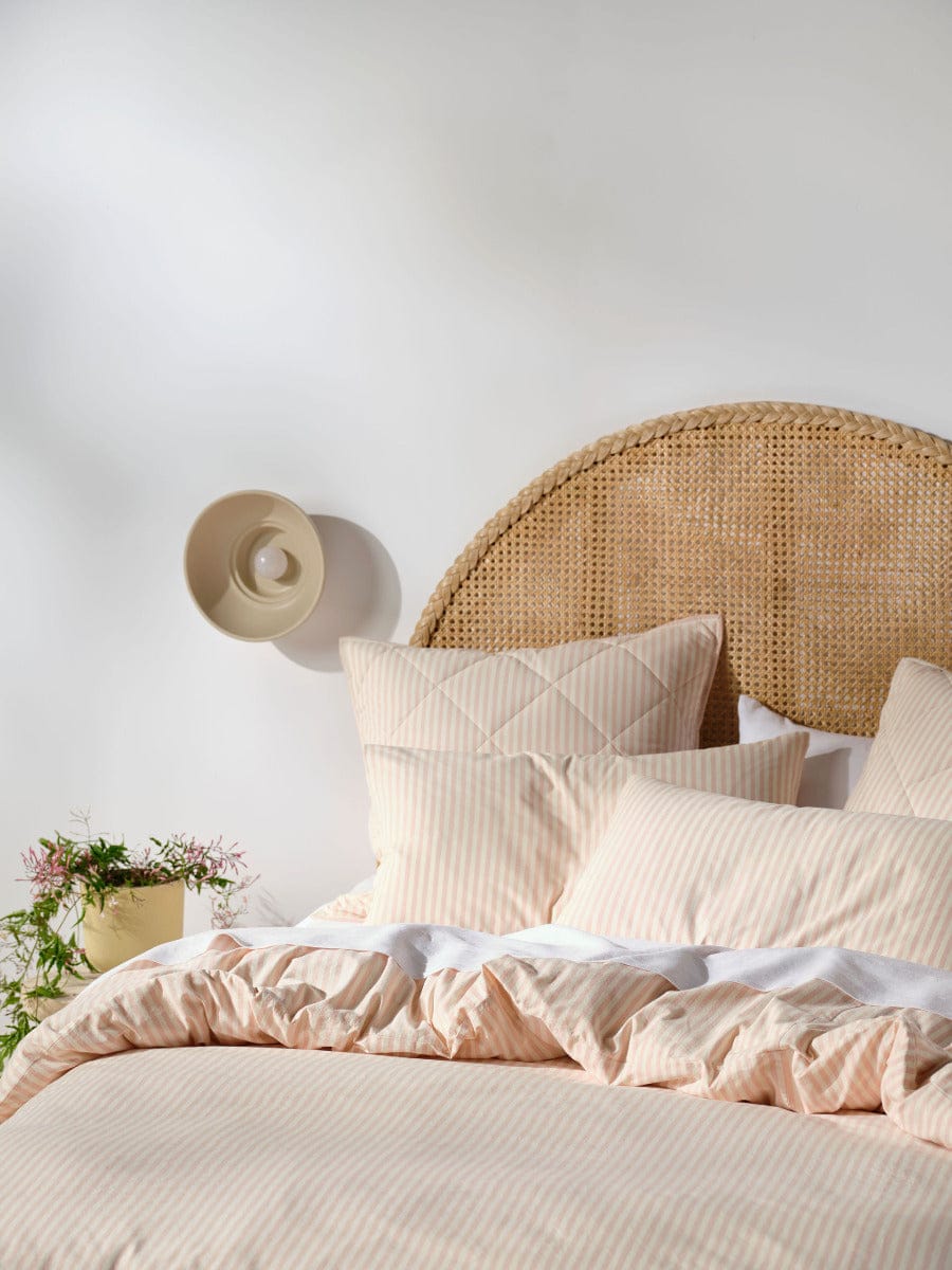 Linen House Quilt Cover LINEN HOUSE CLASSIC STRIPE QUILT COVER SET - ROSE