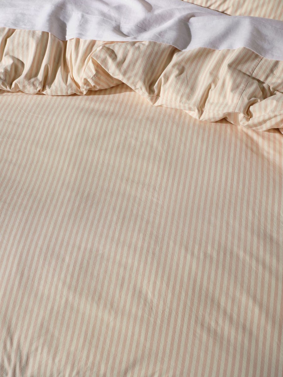 Linen House Quilt Cover LINEN HOUSE CLASSIC STRIPE QUILT COVER SET - ROSE