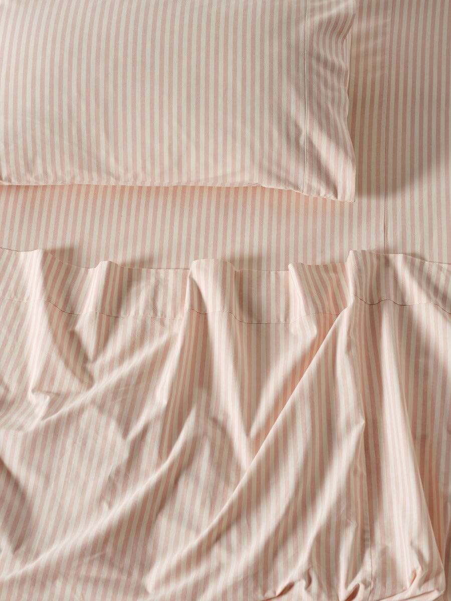Linen House Bed Sheets LINEN HOUSE CLASSIC STRIPE SHEET SET - ROSE