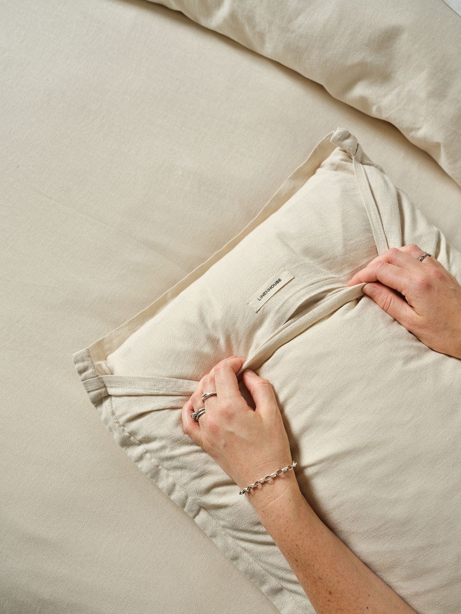 Linen House Quilt Cover LINEN HOUSE CONNIE | NATURAL QUILT COVER
