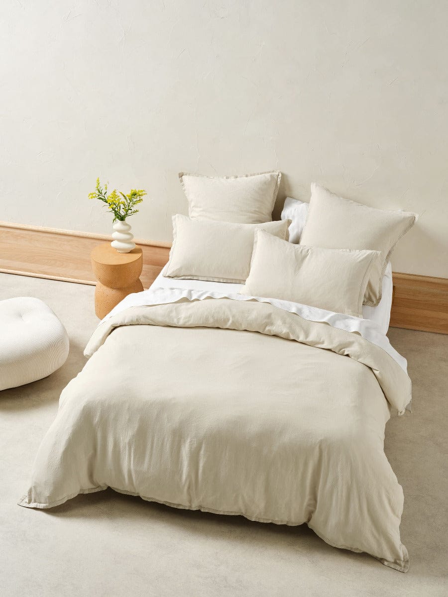 Linen House Quilt Cover LINEN HOUSE CONNIE | NATURAL QUILT COVER