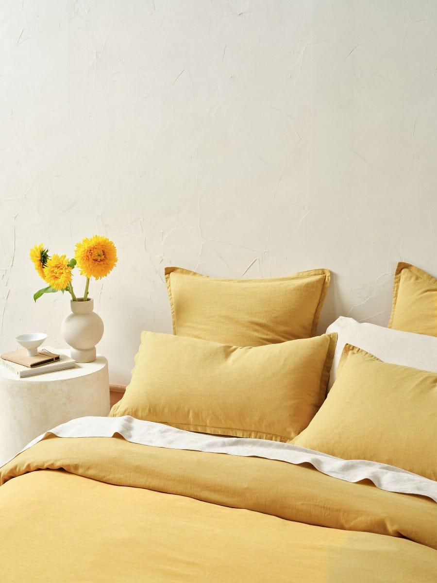 Linen House Quilt Cover LINEN HOUSE CONNIE | SAFFRON QUILT COVER