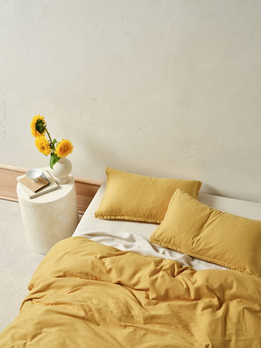 Linen House Quilt Cover LINEN HOUSE CONNIE | SAFFRON QUILT COVER