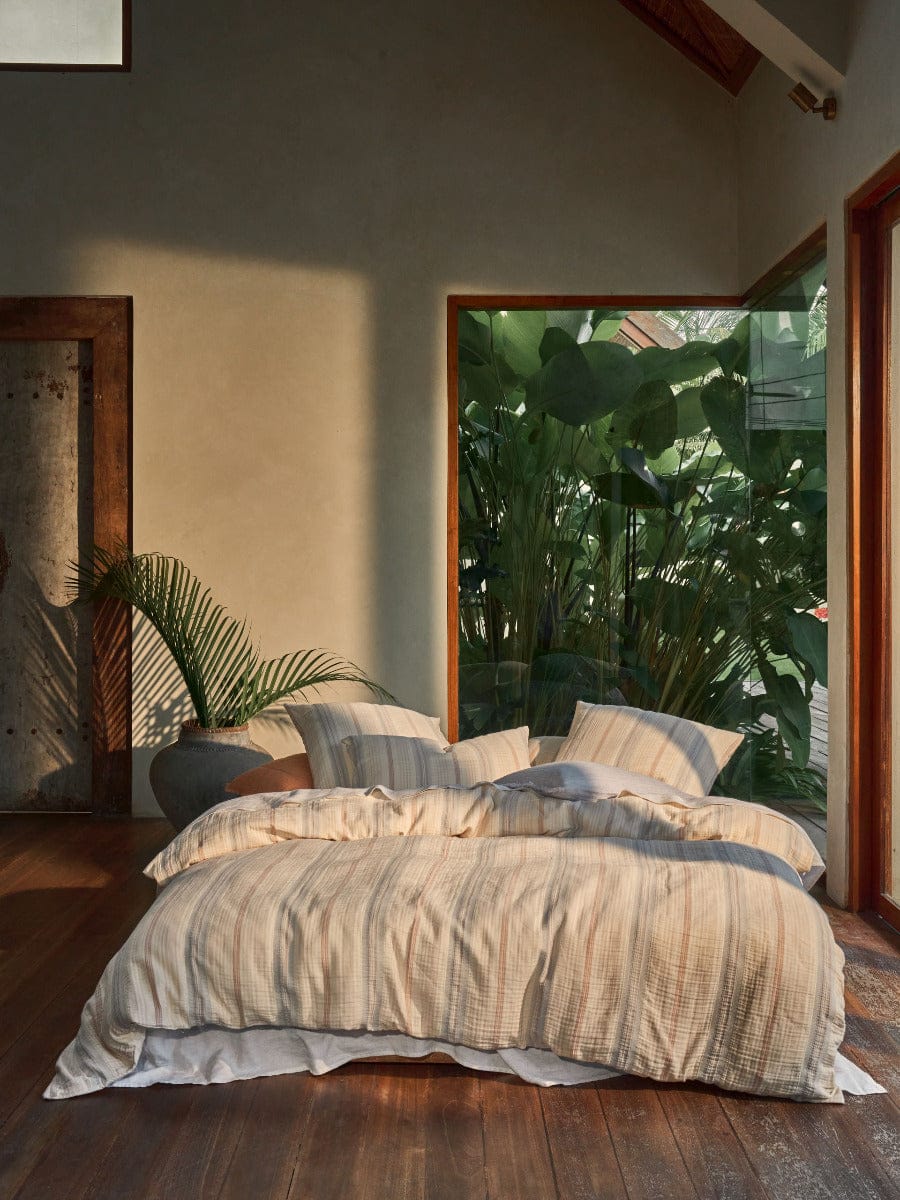 Linen House Quilt Cover LINEN HOUSE COOLUM | SILVER QUILT COVER