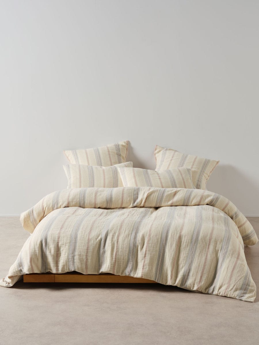 Linen House Quilt Cover LINEN HOUSE COOLUM | SILVER QUILT COVER