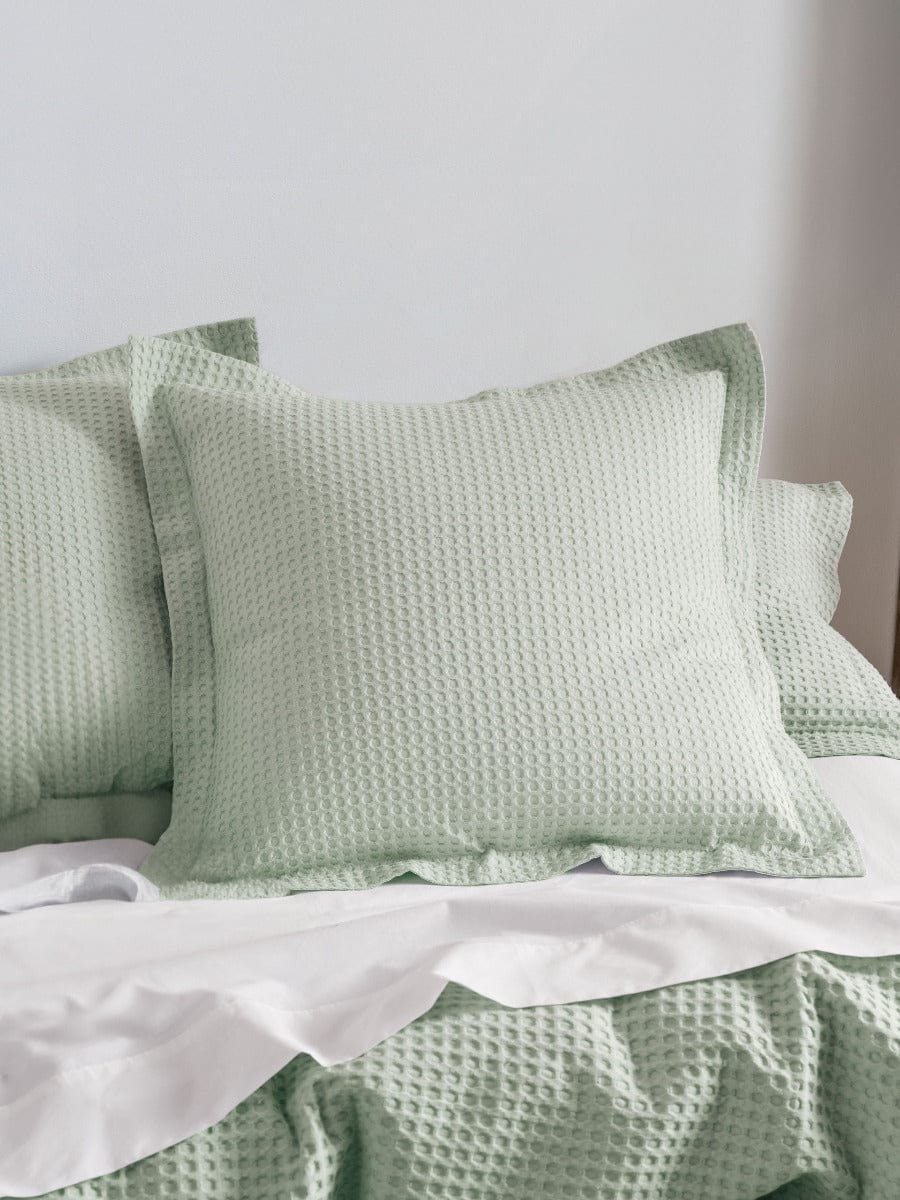 Linen House Quilt Cover LINEN HOUSE DELUXE WAFFLE QUILT COVER SET - MIST