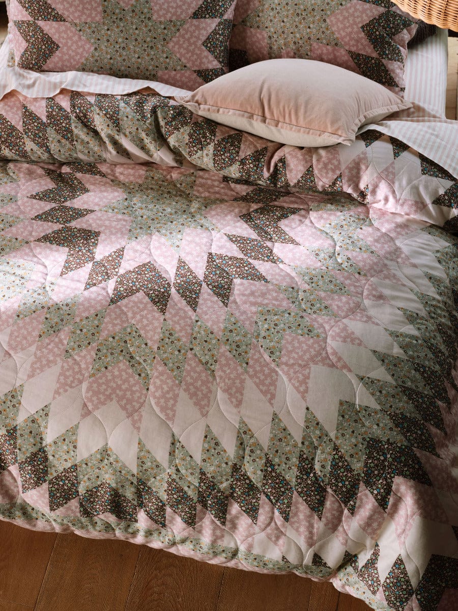Linen House Quilt Cover LINEN HOUSE DUSTY QUILT COVER SET - ROSE