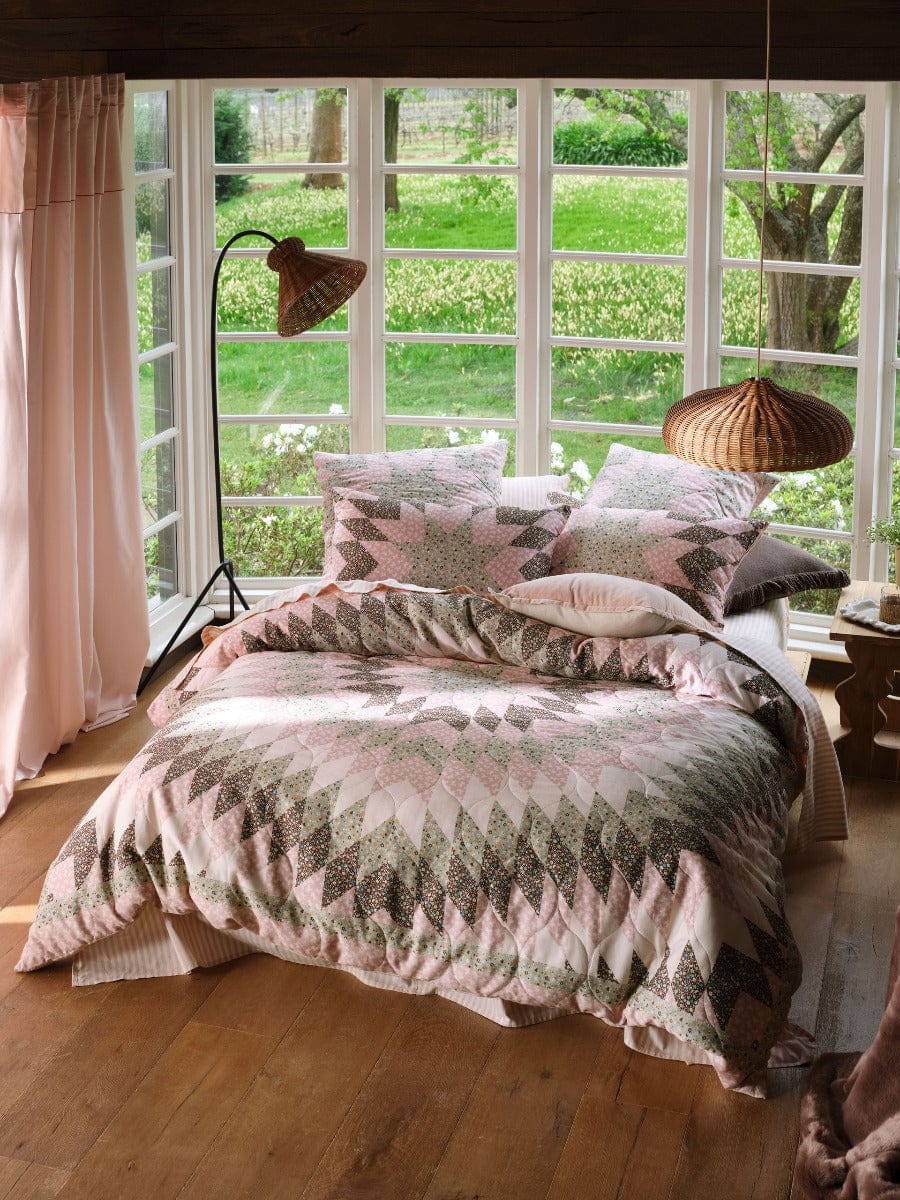 Linen House Quilt Cover LINEN HOUSE DUSTY QUILT COVER SET - ROSE