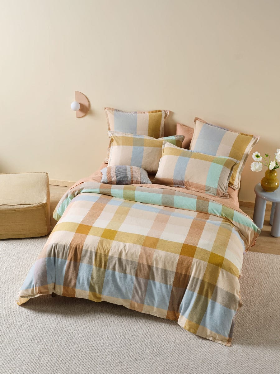 Linen House Quilt Cover LINEN HOUSE EASTWOOD | HAZELNUT QUILT COVER