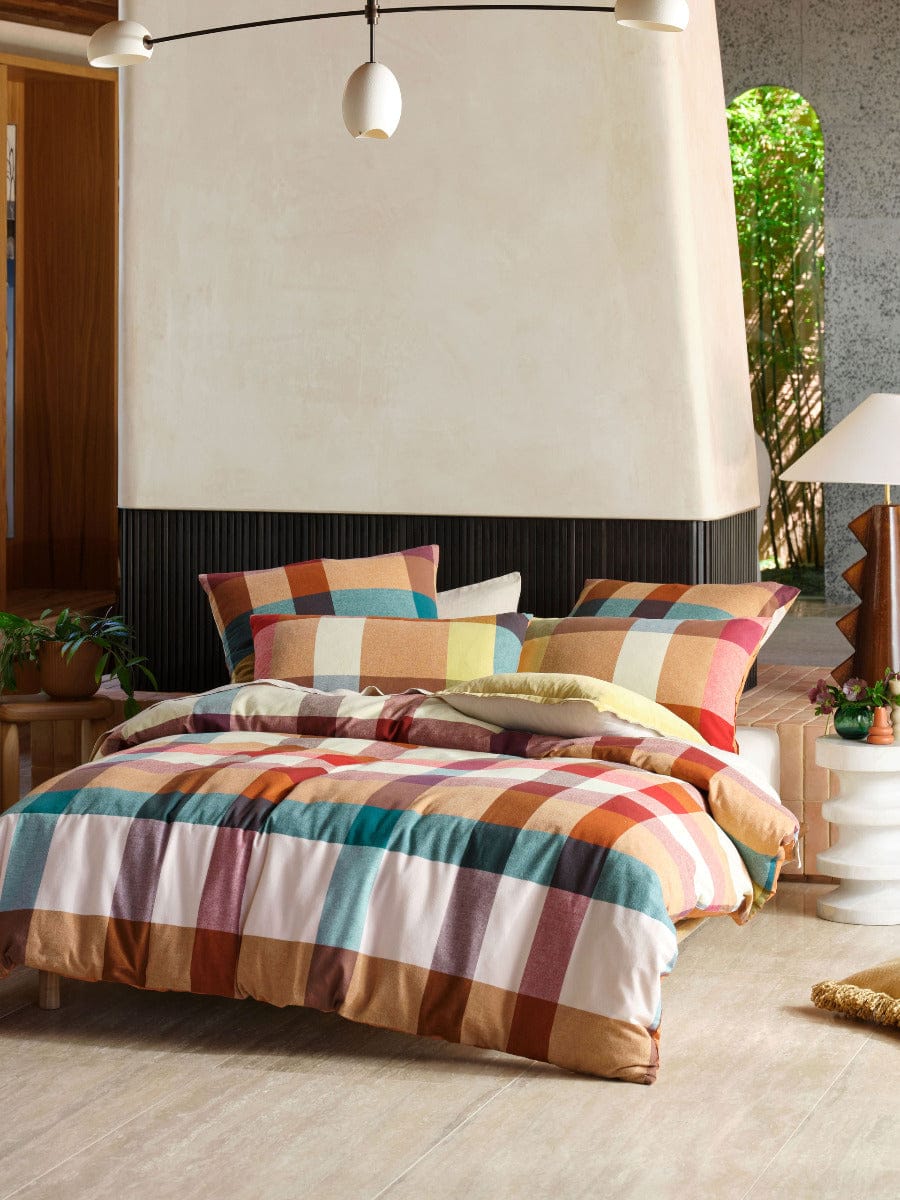 Linen House Quilt Cover LINEN HOUSE EASTWOOD QUILT COVER SET - PECAN