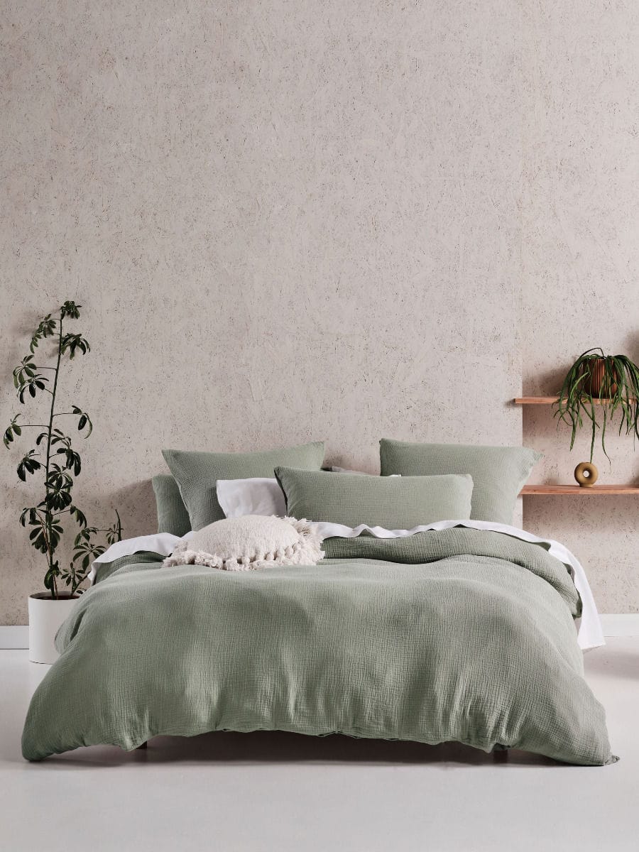 Linen House Quilt Cover LINEN HOUSE ELYSIAN SAGE QUILT COVER SET