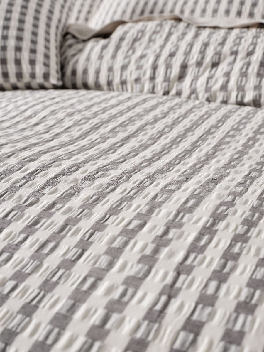 Linen House Quilt Cover LINEN HOUSE FERRARA QUILT COVER SET - CHARCOAL