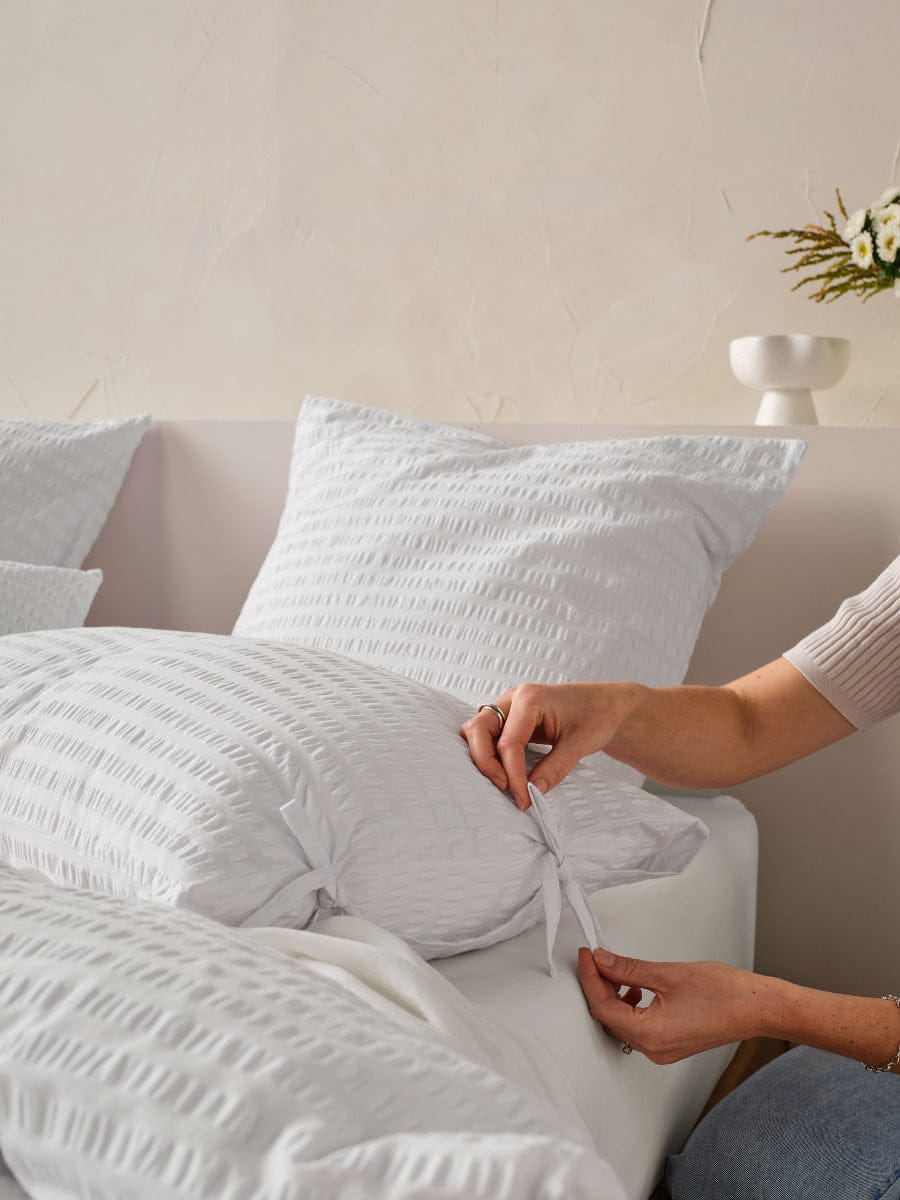 Linen House Quilt Cover LINEN HOUSE FERRARA WHITE QUILT COVER SET