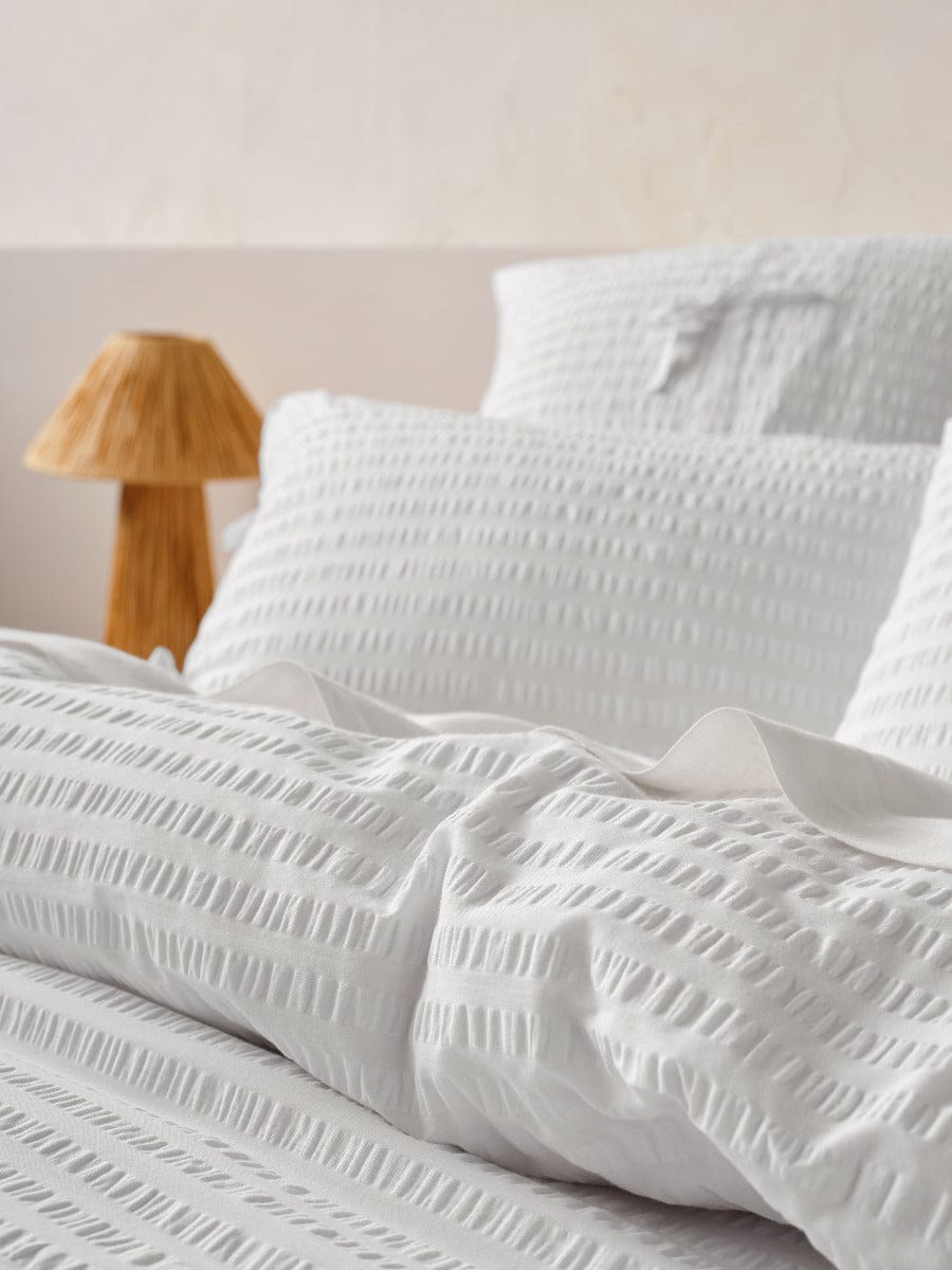 Linen House Quilt Cover LINEN HOUSE FERRARA WHITE QUILT COVER SET
