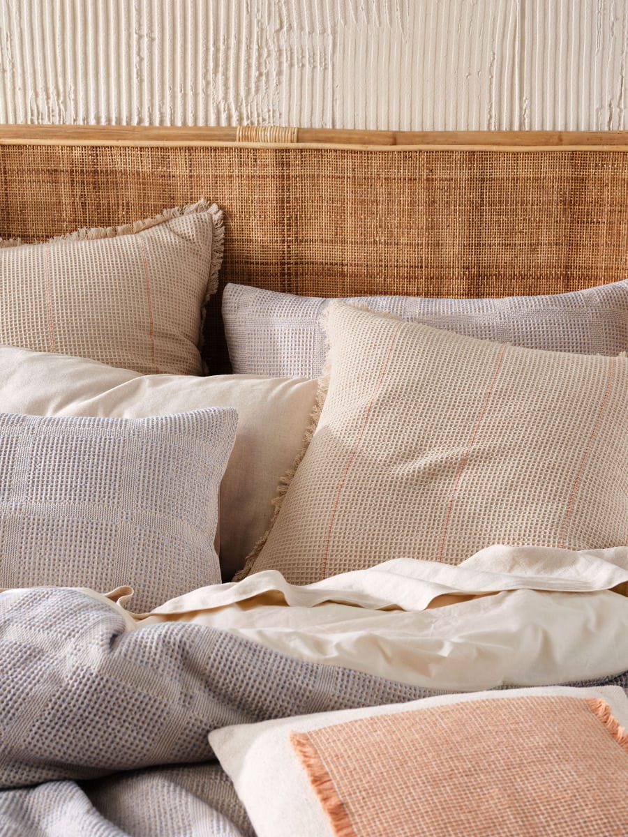 Linen House Quilt Cover LINEN HOUSE GALICIA BLUE-SAND QUILT COVER SET